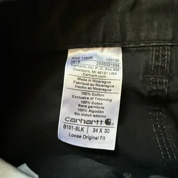 Carhartt Black Work Pants - Picture 4 of 4